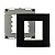 Sleek para Moveis - Placa 2 Posto Preto Ebony - Imagem 1