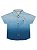 Camisa Degradê Azul Manga Curta em Popeline Quimby - Imagem 1