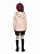 Vestido Quimby Longa com Capuz em Moletom Rosa - Imagem 3