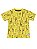 Camiseta Up Baby Manga Curta Malha Flame Girafas Amarela - Imagem 1