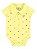 Body para Bebê Marlan Curta Malha Gola Crochê Amarelo - Imagem 1