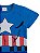 Camiseta Marlan Curta Malha Avengers Marvel Capitão América - Imagem 2