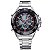 Relógio Masculino Weide AnaDigi WH-1103 - Prata e Laranja - Imagem 1