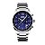 Relógio Masculino Skmei Analógico 9096 - Prata e Azul - Imagem 1