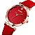 Relógio Feminino Skmei Analógico 1703 Vermelho e Rose - Imagem 1