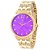 Relógio Feminino Tuguir Analógico TG141 Dourado e Roxo - Imagem 2