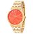 Relógio Feminino Tuguir Analógico TG141 Dourado e Vermelho - Imagem 2