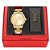 Kit Relógio Feminino Tuguir Analógico TG116 Dourado com Brinde - Imagem 1