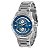 Relógio Masculino de Aço MultiFunção Tuguir Analógico Infinity TGI37026 Prata e Azul - Imagem 1