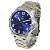 Relógio Masculino de Aço Tuguir Analógico Infinity TGI37101 Prata e Azul - Imagem 2