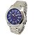 Relógio Masculino de Aço Tuguir Analógico Infinity TGI37079 Prata e Azul - Imagem 2