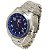 Relógio Masculino de Aço Tuguir Analógico Infinity TGI37108 Prata e Azul - Imagem 2