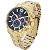 Relógio Cronógrafo Masculino de Aço Tuguir Analógico Infinity TGI37069 Dourado e Preto - Imagem 2