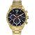 Relógio Cronógrafo Masculino de Aço Tuguir Analógico Infinity TGI37069 Dourado e Preto - Imagem 1