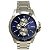 Relógio Masculino de Aço MultiFunção Tuguir Analógico Infinity TGI37082 Prata e Azul - Imagem 1
