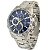 Relógio Cronógrafo Masculino de Aço Tuguir Analógico Infinity TGI37065 Prata e Azul - Imagem 2