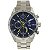 Relógio Cronógrafo Masculino de Aço Tuguir Analógico Infinity TGI37065 Prata e Azul - Imagem 1