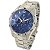 Relógio Masculino de Aço MultiFunção Tuguir Analógico Infinity TGI37056 Prata e Azul - Imagem 2