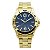 Relógio Masculino Tuguir Analógico 5346G - Dourado e Azul - Imagem 1