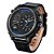 Relógio Masculino Weide Analógico UV1507B Preto e Azul - Imagem 2