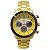 Relógio Cronógrafo Masculino de Aço Tuguir Analógico Infinity 23-2231 Dourado e Preto - Imagem 1