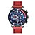 Relógio Masculino Curren Analógico 8310 - Prata e Vermelho - Imagem 1