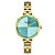 Relógio Feminino Curren Analógico C9043L - Dourado e Azul - Imagem 1
