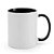 Caneca de Cerâmica para Sublimação Branca com Interior e Alça Preta 325ml - Imagem 1