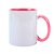 Caneca de Cerâmica para Sublimação Branca com Interior e Alça Rosa 325ml - Imagem 1