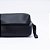 Necessaire Feminina Preta Couro Sintético Zíper New Trendy - Imagem 3