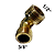 Cotovelo Da Serpentina Compressor Motomil Mam 8.7 - 3/8" X 1/2" - Imagem 2