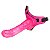 Cinta com Pênis Vibrador Rosa - 18 x 3,9 cm - Aphrodisia - Imagem 2