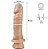 Pênis realístico 70 - Com vibrador e ventosa - 18 x 4,4 cm - Imagem 1