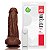 Pênis Realístico Kong Vibrador, Escroto Ventosa Marrom 19,5x5,5 cm - Imagem 1