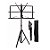 Estante partitura dobravel preta pedestal de ferro com bag - Imagem 3