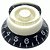 Knob Plástico vintage guitarra LSL branco preto 1 un - Imagem 3