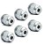 6 Ferrule Bucha passa corda Guitarra ponte Cromado NOVA MOD1 - Imagem 1