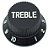 1 Knob Plástico TREBLE guitarra strato PST PRETO Unidade - Imagem 1