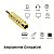Plug adaptador conector P2 / P10 estéreo dourado MXP ADP2S - Imagem 2
