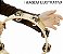 Tambourine Madeira T1016-n Pandeiro Pandeirola Meia Lua - Imagem 2