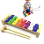 Metalofone Xilofone Infantil 8 Notas Rítmica Medio MXP - Imagem 1