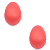 Kit 2 Shaker ovo plastico chocalho VERMELHO egg - Imagem 1