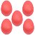 KIT 5 Shaker ovo plastico chocalho VERMELHO egg - Imagem 1