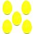 KIT 5 Shaker ovo plastico chocalho AMARELO egg - Imagem 1