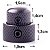KIT 2 Knob duplo Metal concentrico medio PRETO DOLPHIN - Imagem 2