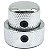 Knob duplo Metal concentrico LARGO Cromado DOLPHIN - Imagem 1