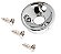 KIT Jack suporte sólido cromado TJS + Parafuso para guitarra - Imagem 1