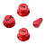 Kit Knob 1 Volume 2 Tone 1 Chave Seletora Strato Vermelho - Imagem 1