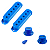 Kit 2 capinha captador 1 knob volume tone ponta chave azul - Imagem 1