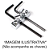 Suporte Chave Allen NH2 Cromado para guitarra - Imagem 3